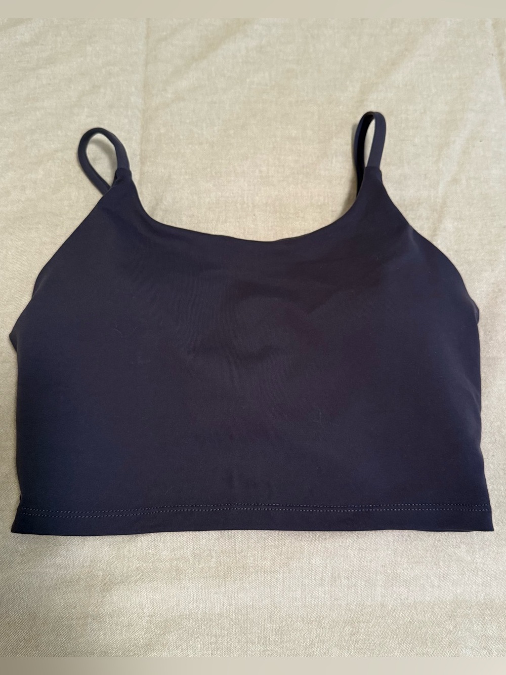 Navy Women's Spaghetti Strap Crop Workout Top